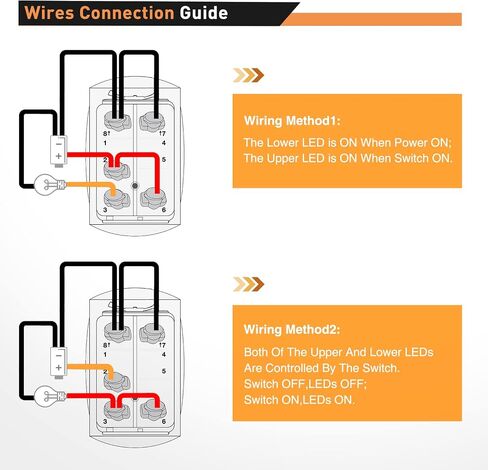 GOOACC مضاءة سوط الروك التبديل أدى ضوء شريط التبديل 5Pin الليزر على إيقاف SPST مفاتيح 20A 12V 10A 24V التبديل الأزرق مع مجموعة أسلاك العبور للسيارات والشاحنات RVs، 2 سنة الضمان in Saudi Arabia