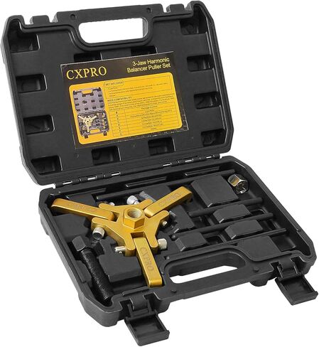 Harmonic Balancer Puller Set, 3-Jaw Pulley Puller Tool for Secure Grip, Fits 3/8" Square Drive, Crank Pulley Removal Tool, Compatible with Chrysler, GM, Ford, Cadillac, Mitsubishi, Chevrolet in Kuwait