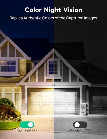 winees 2K Solar Security Camera Wireless Outdoor with 8G Free Local Storage, Continuous Powered, 2.4Ghz Wi-Fi Camera Compatible with Alexa & Google Home, Yard Camera with Motion Detection, IP66 in Kuwait