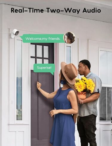 winees 2K Solar Security Camera Wireless Outdoor with 8G Free Local Storage, Continuous Powered, 2.4Ghz Wi-Fi Camera Compatible with Alexa & Google Home, Yard Camera with Motion Detection, IP66 in Kuwait