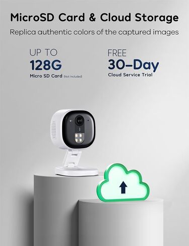 winees 2K Solar Security Camera Wireless Outdoor with 8G Free Local Storage, Continuous Powered, 2.4Ghz Wi-Fi Camera Compatible with Alexa & Google Home, Yard Camera with Motion Detection, IP66 in Kuwait