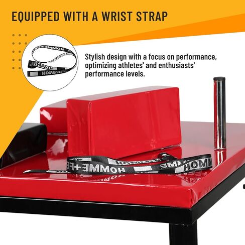 طاولة معركة مصارعة الذراع الاحترافية، معدات تدريب قوة الذراع، طاولة مصارعة الذراع للاستخدام في صالة الألعاب الرياضية المنزلية - أحمر in Kuwait