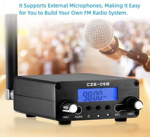 FM Transmitter for Church Parking Lot, AUPABU Long Range Stereo Mini Radio Station for Drive in Movie, Theater, Radio Station, Christmas Light, Lights Fireworks Show, School in Saudi Arabia