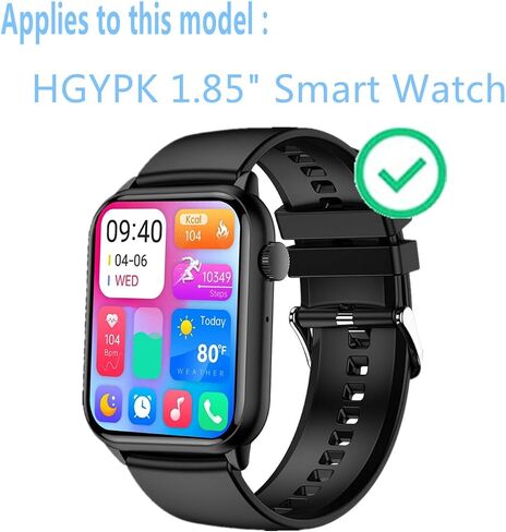 Screen Protector Compatible for HGYPK Smart Watch 1.85" (6 PACK) HK40 Smartwatch Flexible Full Coverage Clear TPU Film in Saudi Arabia