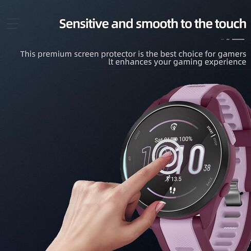 Compatible for Garmin Forerunner 165 Screen Protector, [3 Pack] 9H Tempered Glass Screen Protector Film Compatible for Garmin Forerunner 165 Music/Forerunner 165 Smartwatch (3 Pack) in Saudi Arabia