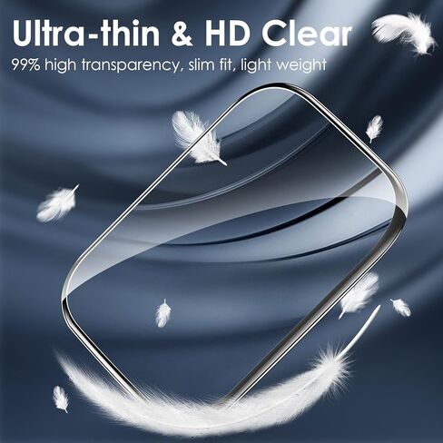 YMHML 2 Pack Apple Watch 44mm Screen Protector SE (2nd Gen)/SE Series 6/5/4، زجاج مقسى ثلاثي الأبعاد غطاء كامل مضاد للخدش حساس باللمس عالي الدقة لملحقات iWatch، مع أداة التثبيت in Kuwait