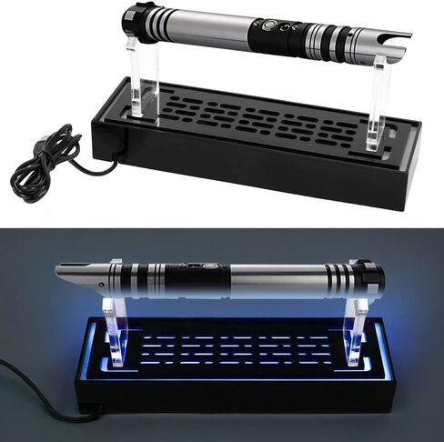 WANLIAN Lightsaber Stand， Sword Stand ，Acrylic Lightsaber Stand Desktop Display ,Built-in Luminous Original, Light-transmitting Display Lightsaber Stand. ( Black 1 set) in Saudi Arabia