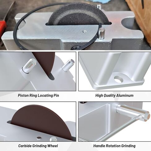 Manual Piston Ring Filter 66785 with 120 Coarse Grit Carbide Grinding Wheel Grinder Tool Endxedo Manual Crank Hand Crank Filter Silver Replace for 66785 66786 in Saudi Arabia