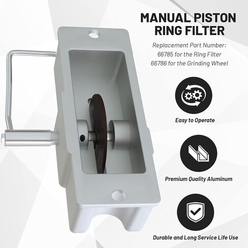 Manual Piston Ring Filter 66785 with 120 Coarse Grit Carbide Grinding Wheel Grinder Tool Endxedo Manual Crank Hand Crank Filter Silver Replace for 66785 66786 in Saudi Arabia