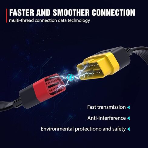 كابل تمديد obd2، أداة مسح تشخيصية احترافية للسيارات، كابل تمديد كامل 16 دبوسًا للماسح الضوئي odbii forscan للتحقق من جميع مركبات السيارات وقارئ رمز محرك الكمبيوتر - 36 سم / 14.2 بوصة in Saudi Arabia