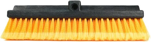 CARCAREZ 15" Flow-Thru Bi-Level Car Wash Brush Head Fits for RV Cleaning with Feather-Tip Bristles Orange in Saudi Arabia