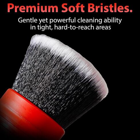 فرشاة تنظيف السيارة الكبيرة متعددة الأغراض من Adam's Polishes، شعيرات نايلون ناعمة لإزالة الغبار أو فرك الأسطح الداخلية والحساسة، والشاشات، والمقاعد، والجلود، والفينيل، والمزيد in Saudi Arabia