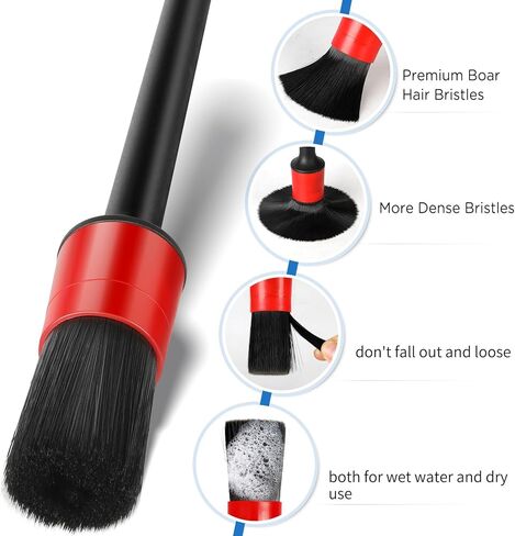 مجموعة فرش تفصيل منفضة السيارة الداخلية والخارجية، خالية من الخدوش، فرش تفاصيل فتحة تهوية ناعمة، أدوات تنظيف الغبار للسيارة، والسيارات، والشاحنات، وسيارات الدفع الرباعي، والمركبات الترفيهية، والدراجات النارية in Kuwait