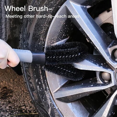 مجموعة منفضة غبار السيارة من الألياف الدقيقة، أداة تنظيف داخلية وخارجية للسيارة، أداة تفصيلية خالية من الخدوش وقابلة للتمديد بمقبض طويل للسيارة والشاحنات وسيارات الدفع الرباعي والمركبات الترفيهية والدراجات النارية (قطعتان) in Kuwait