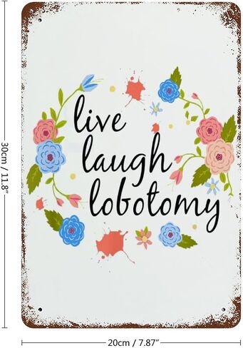 ديكور حائط معدني من Live Laugh Lobotomy ديكور منزلي قوطي فكاهي مناسب للغرف القوطية وغرف النوم والمكاتب وغرف العلاج النفسي in Saudi Arabia