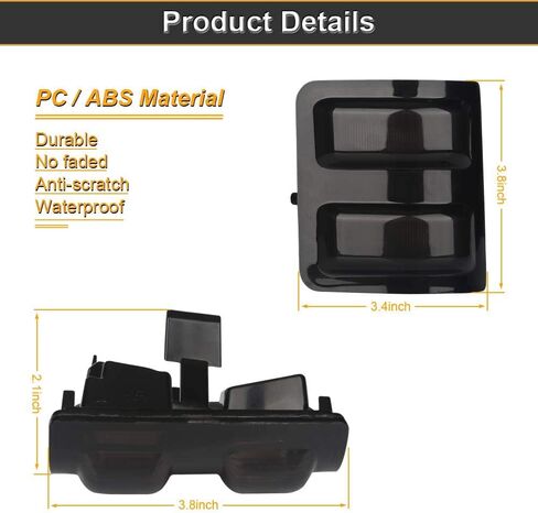 إشارة جانبية للمرآة الجانبية بعدسة مدخنة متوافقة مع 2008-2016 F250 F350 F450 F550 Super Duty، حزمة من 2 in Kuwait