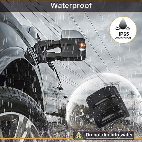 إشارة جانبية للمرآة الجانبية بعدسة مدخنة متوافقة مع 2008-2016 F250 F350 F450 F550 Super Duty، حزمة من 2 in Kuwait