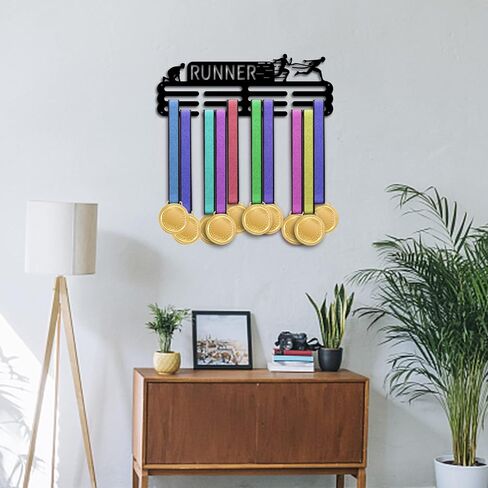 PH PandaHall Medal Display Hanger Holder Cross Country Medal Holder 15.7" Awards Ribbon Hanger Medal Display Wall Rack Sports Medal Hanger Display for Sports Running Cross Country Awards Cheer in Saudi Arabia