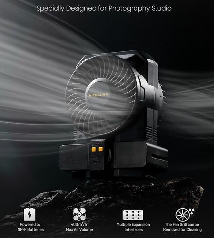 منفاخ شعر محمول من Nitecore CineWind CW30، سرعة رياح تبلغ 46 كم/ساعة، مع رياح قابلة للتعديل بـ 10 مستويات، مدعومة ببطاريات NP-F، واجهة توسيع متعددة الاستخدامات، نظام أمان مدمج in Kuwait