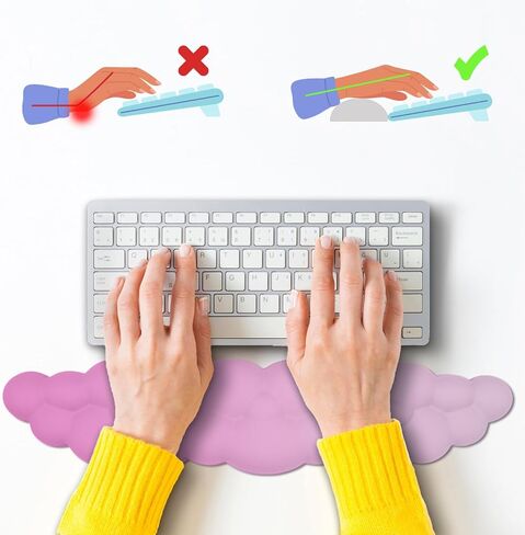 HOTTYAO Cloud Mouse Pad Wrist Support Keyboard Wrist Rest Set Ergonomic Wrist Support for Typing Pain Relief Portable for Computer Office Gaming (Dark Green-F) in Saudi Arabia