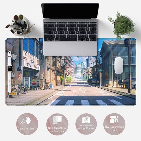 حصيرة مكتب خضراء مقاس XL قطة لطيفة ونباتات رائعة لوحة مكتب لوحة المفاتيح حصيرة Kawaii قطة سوداء زهرة لوحة الماوس حصيرة مكتب خضراء ديكور مكتب مع حواف مخيطة غير قابلة للانزلاق حصيرة كمبيوتر كبيرة 31.5 × 15.7 بوصة in Saudi Arabia