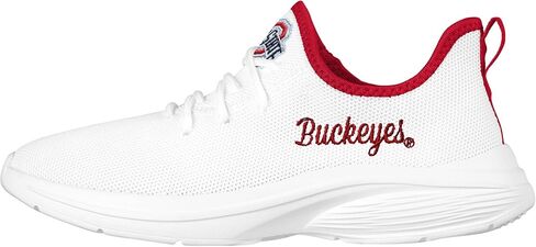 حذاء رياضي نسائي من FOCO Ohio State Buckeyes NCAA بنعل متوسط ​​أبيض - 8 in Kuwait