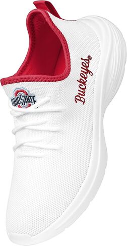 حذاء رياضي نسائي من FOCO Ohio State Buckeyes NCAA بنعل متوسط ​​أبيض - 8 in Kuwait