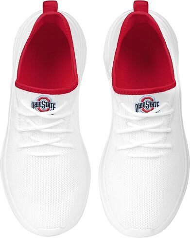 حذاء رياضي نسائي من FOCO Ohio State Buckeyes NCAA بنعل متوسط ​​أبيض - 8 in Kuwait