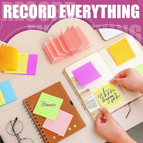 Gersoniel 24 Pack Pop Up Sticky Notes 3 x 3 Refills 1200 Sheets Colored Sticky Notes Self Adhesive Memo Pads for Home Office Supplies(Blue, Classic) in Saudi Arabia