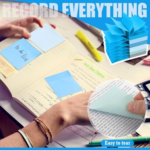 Gersoniel 24 Pack Pop Up Sticky Notes 3 x 3 Refills 1200 Sheets Colored Sticky Notes Self Adhesive Memo Pads for Home Office Supplies(Blue, Classic) in Saudi Arabia