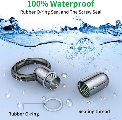 Keychain Pill Holder.Titanium Pill Case Waterproof Pill Fob for Travel Purse Pocket,Mini Pill Organizer in Kuwait