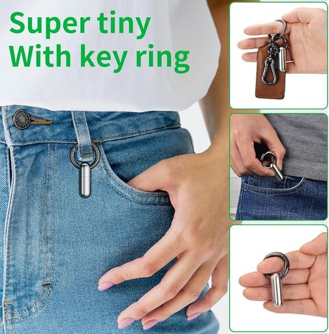 Keychain Pill Holder.Titanium Pill Case Waterproof Pill Fob for Travel Purse Pocket,Mini Pill Organizer in Kuwait