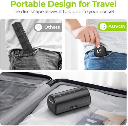 AUVON Large Weekly Pill Organizer for Big Supplements, Travel Pill Box 7 Day with Dual Protection, Wide Opening Pill Case Easy to Use, Black Privacy Protection Pill Dispenser for Vitamins, Fish Oils in Saudi Arabia