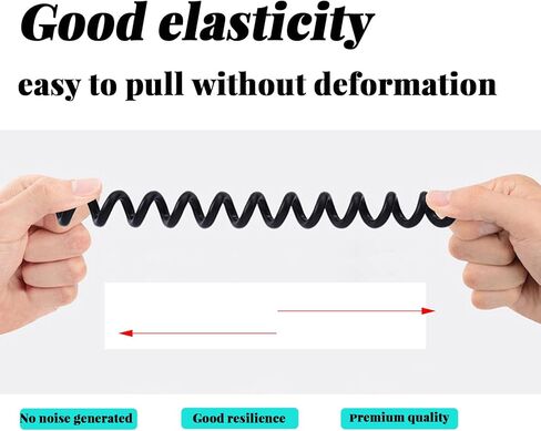 هاتف ملفوف 𝐇𝐚𝐧𝐝𝐬𝐞𝐭 𝐂𝐨𝐫𝐝 سلك أبيض مجعد للهواتف الأرضية، كابل خط أرضي متوافق عالميًا in Kuwait