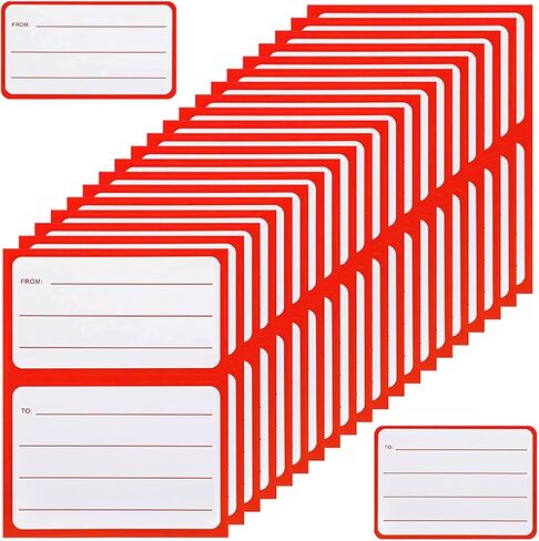 100pcs to from Return Address Mailing Labels Blank Mail Shipping Permanent Adhesive Christmas Postage Guaranteed Stickers Self Adhesive Handwriting to/from Address Tags Sticker for Package School,HOM in Saudi Arabia