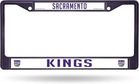 Rico Industries Standard Chrome License Plate Frame, Sacramento Kings 6 x 12.25-" in Saudi Arabia