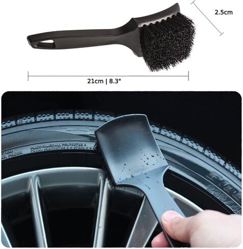 Wheel Brush Kit for Cleaning Wheels and Tires(4 Pack), 2X Soft Wheel Cleaning Brushes, Detailing Brush and Stiff Tire Brush, Durable Car Wheel Rim Brush Kit for Car Rim and Tire Detailing in Saudi Arabia