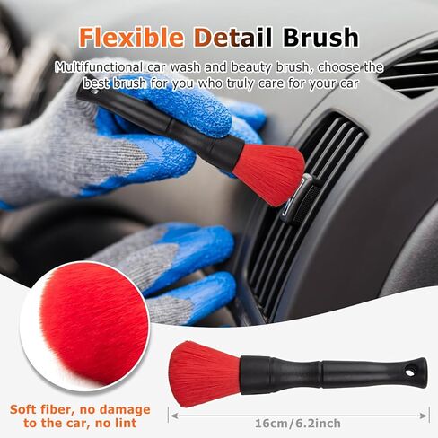 Preciva 5 Pack Wheel Brush Kit for Cleaning Wheel and Tire - Rim Brushes, Detailing Brush, Tire Brush - Bendable& Durable Wheel Rim Cleaner Brush Kit for Car Rim and Tire Detailing in Kuwait