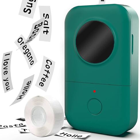 D30 Label Maker Machine With Tape, Bluetooth Mini Label Printer With Built-In Cutter, Portable Thermal Sticker Small Labeler For Barcode,Tags,Naming,Food,Files,Spice Jar,Bottles,Etc. (Black) in Saudi Arabia