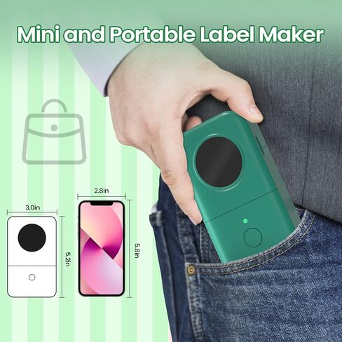 D30 Label Maker Machine With Tape, Bluetooth Mini Label Printer With Built-In Cutter, Portable Thermal Sticker Small Labeler For Barcode,Tags,Naming,Food,Files,Spice Jar,Bottles,Etc. (Black) in Saudi Arabia