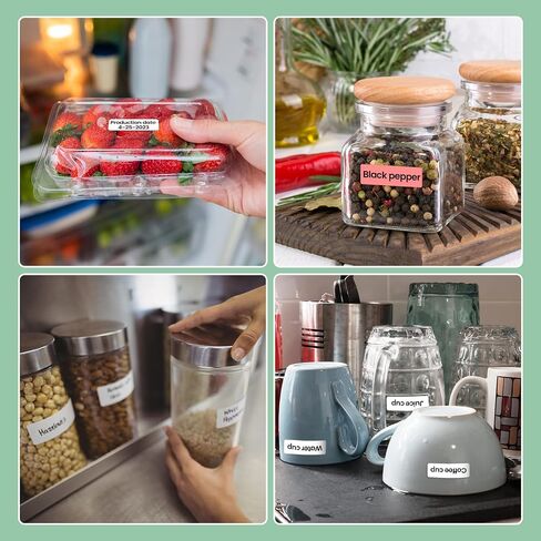 D30 Label Maker Machine With Tape, Bluetooth Mini Label Printer With Built-In Cutter, Portable Thermal Sticker Small Labeler For Barcode,Tags,Naming,Food,Files,Spice Jar,Bottles,Etc. (Black) in Saudi Arabia