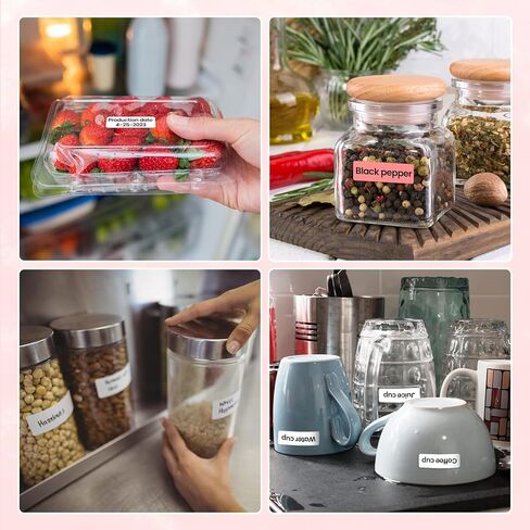 صانع الملصقات - آلة طابعة ملصقات صغيرة حرارية ذكية - طابعة ملصقات محمولة لاسلكية تعمل بالبلوتوث من COLORWING D30، متوافقة مع iOS وAndroid (قابلة لإعادة الشحن عبر USB) in Kuwait