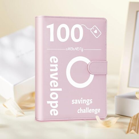 كتاب تحدي توفير المال 100 ظرف، مقاس A5، مجلد توفير المال لمدة 100 يوم مع مظاريف حافظة، أداة تعقب قابلة لإعادة الاستخدام وقلم لتوفير الأموال والتخطيط in Saudi Arabia