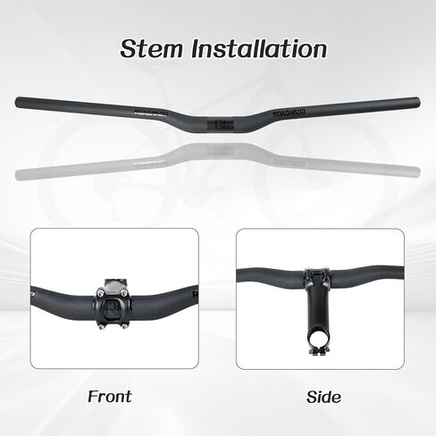 ROADNADO MTB Riser Handlebar 31.8mm Aluminum Alloy Bicycle Handlebar Riser 90mm Extra Long Mountain Bike Bike Handlebar 720mm 780mm Riser Bars for Mountainbike, Road bike - 720mm Blue in Saudi Arabia