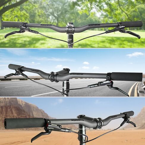 ROADNADO MTB Riser Handlebar 31.8mm Aluminum Alloy Bicycle Handlebar Riser 90mm Extra Long Mountain Bike Bike Handlebar 720mm 780mm Riser Bars for Mountainbike, Road bike - 720mm Blue in Saudi Arabia