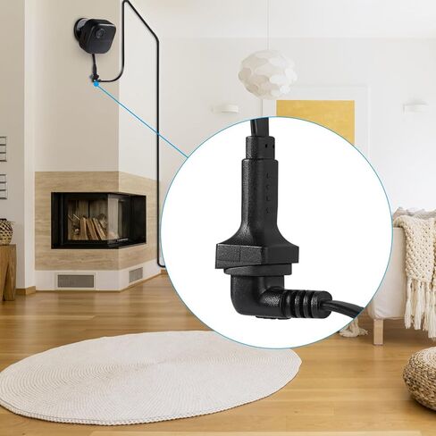 كابل تمديد ALERTCAM 2Pack متوافق مع Blink Outdoor 4 (الجيل الرابع)، سلك تمديد USB صغير أنثى على شكل حرف L إلى ذكر من النوع C، كابل تمديد طاقة مسطح من النوع C لـ Blink 4 (الجيل الرابع) in Saudi Arabia