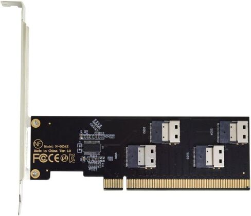cablecc Slimline SFF-8654 74Pin 8X to PCIE PCI-Express 16x Adapter TGX with PCI-E 6Pin Power Switch Port in Kuwait