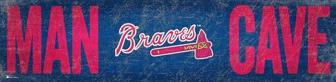 لافتة من Fan Creations MLB Atlanta Braves للجنسين Atlanta Braves Man Cave 6x24، الفريق، 6 x 24، (M0845-Braves) in Saudi Arabia