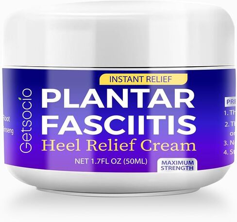 Plantar Fasciitis Cream for Heel Relief: Plantar Fasciitis Relief Products - Heel Relief Cream with Natural Herbal Concentrate Formula - Effective Soothing and for All Skin Types (1.7 Fl Oz) in Kuwait