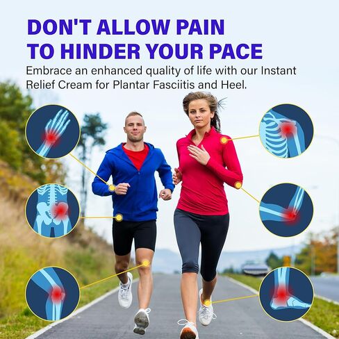 Plantar Fasciitis Cream for Heel Relief: Plantar Fasciitis Relief Products - Heel Relief Cream with Natural Herbal Concentrate Formula - Effective Soothing and for All Skin Types (1.7 Fl Oz) in Kuwait